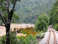 Zunächst führt die Strecke entlang des King River