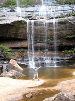 Strand am Fuße der Wentworth Falls