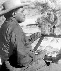 Bekannt für seine Landschafts-Aquarelle: Albert Namatjira (Foto: www.hermannsburgschool.com)