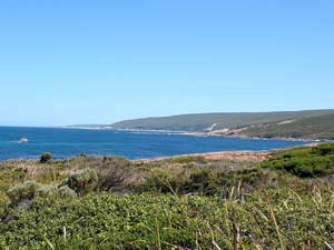 Blick auf die Küste des Leeuwin-Naturaliste-Nationalparks. Hier beim Cape Leeuwin