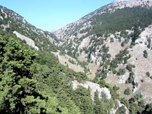 Panoramablick über die Imbros-Schlucht