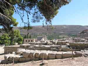 Blick auf das Gelände von Knossos
