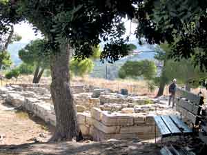 Blick auf die minoischen Villen von Tilisos