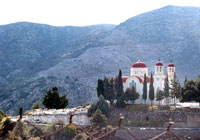 Blick auf die Kirche von Gonies