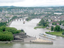 Blick auf das Deutsche Eck in Koblenz