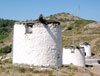 Verfallene Windmühlen auf der Halbinsel Bodrum