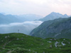 Nebelvergangen: An der Mindelheimer Hütte im Allgäu