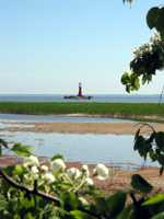 Haff-Ufer beim Leuchtturm von Pervalka (Foto: Eichner-Ramm)