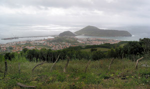 Blick vom Monte Carneiro auf Horta (Foto: Eichner-Ramm)