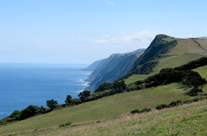 Steil: Nordwestküste von São Jorge (Foto: Eichner-Ramm)