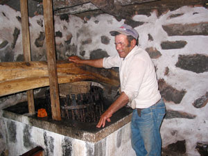 Weinpresse bei der Fajã de São João