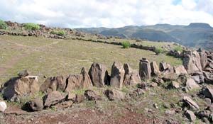 Ehemaliger Dreschplatz auf der Hochebene La Meríca