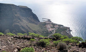 Valle Gran Rey: Blick auf die Ortsteile Borbálan, La Puntilla und Vueltas