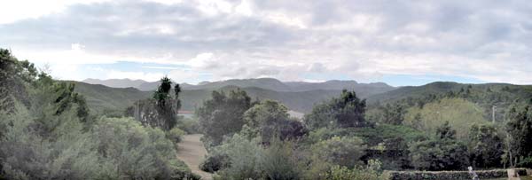 Blick vom Nationalpark-Besucherzentrum Juego de Bolas