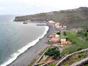 Blick auf die Bucht von Playa Santiago