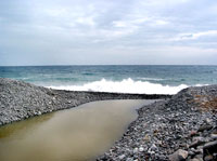 Barrancomündung in Playa Santiago