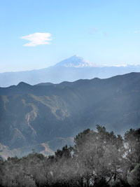 Blick auf den Teide auf dem Weg nach Vallehermoso