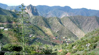 Landschaft bei Vallehermoso mit dem Roque Cano