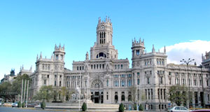 Markantestes Gebäude an der Plaza de la Cibeles: Palacio de las Comunicaciones