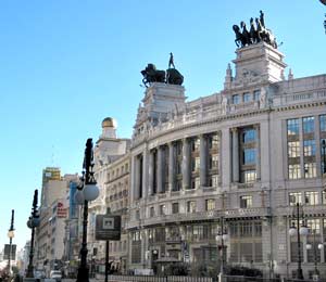 Zwei Quadrigas auf dem Dach: Banco de Bilbao-Viscaya Argentaria