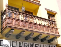 Holzbalkon in der Altstadt von Icod de los Vinos