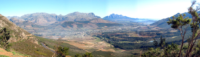 Aussicht in den Franschhoekbergen (Foto: Eichner-Ramm)