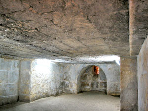 Optische Täuschung: Kellerdecke im Kloster Deir Zaferan