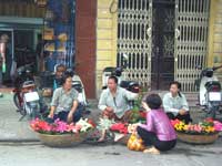 Blumenverkäuferinnen in der Altstadt