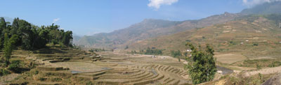 Bergpanorama bei Sapa